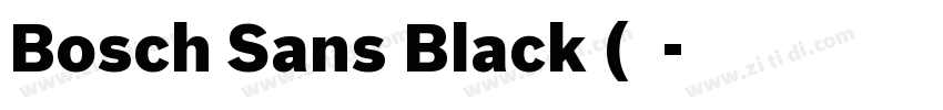 Bosch Sans Black (标题字体转换